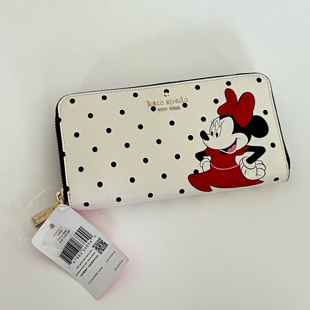 Kate Spade x Disney Minnie Mouse polka dot Wallet